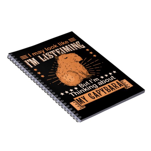 Funny Capybara Gift Women Kinder Capybara Notitieboek (Rechterzijde)