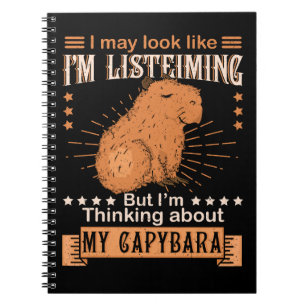 Funny Capybara Gift Women Kinder Capybara Notitieboek