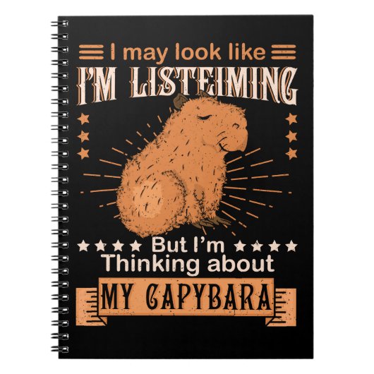 Funny Capybara Gift Women Kinder Capybara Notitieboek (Voorkant)