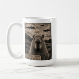 Funny Capybara Grafische T-shirt Alien leuk Bewijs Koffiemok