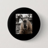 Funny Capybara Halloween Costume Ronde Button 5,7 Cm (Voorkant)