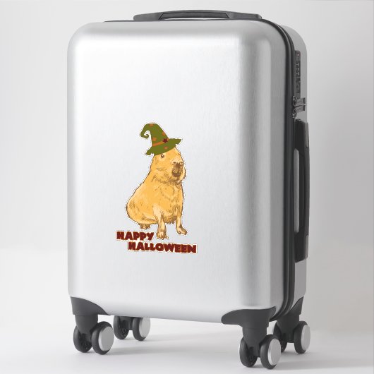 Funny Capybara - Halloween Rodent Sticker (Koffer)