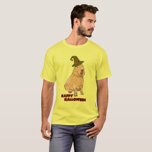 Funny Capybara - Halloween Rodent T-shirt (Voorkant volledig)