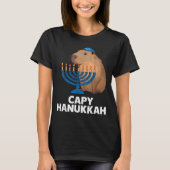 Funny Capybara Happy Hanukkah Chanukah Jewish Men  T-shirt (Voorkant)