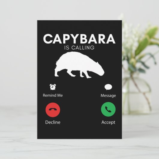 Funny Capybara Humorisas Kaart (Staand voorkant)