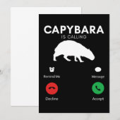 Funny Capybara Humorisas Kaart (Voorkant / Achterkant)