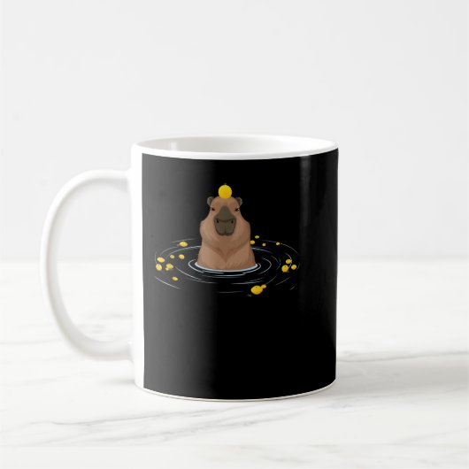 Funny Capybara in water met Lemons Meme Koffiemok (Links)
