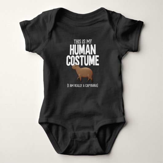 Funny Capybara Lover Cute Animal Romper (Voorkant)