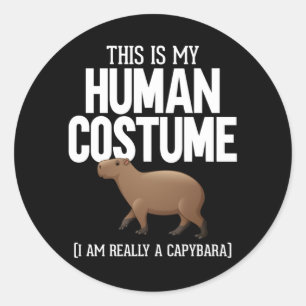 Funny Capybara Lover Cute Animal Ronde Sticker