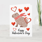 Funny Capybara Lover Greeting van Capy Valentijn Kaart (Voorkant)