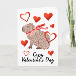 Funny Capybara Lover Greeting van Capy Valentijn Kaart