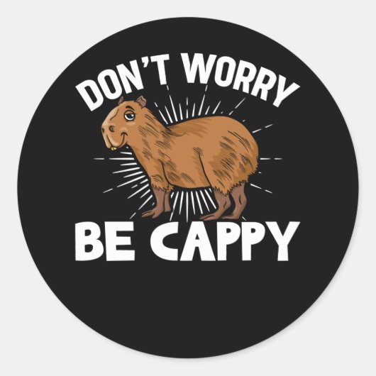 Funny Capybara Owner Capybara Pet Ronde Sticker (Voorkant)