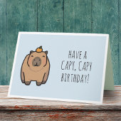 Funny Capybara Pun Verjaardag Kaart