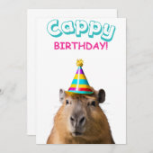 Funny Capybara Pun Verjaardag Kaart (Voorkant / Achterkant)
