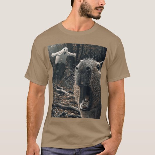 Funny Capybara retro T-shirt (Voorkant)