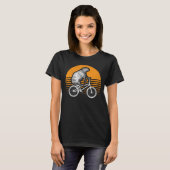 Funny Capybara Riding Bike Retro Capibara Bicycle T-shirt (Voorkant volledig)