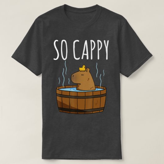 Funny Capybara Rodent Dont Worry Capy Retro Sunset T-shirt (Design voorkant)