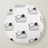 Funny Capybara Rond Kussen (Voorkant)