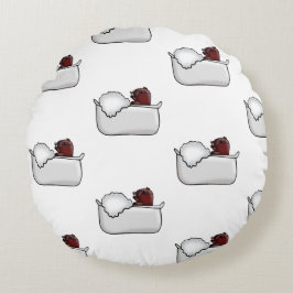 Funny Capybara Rond Kussen