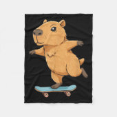 Funny Capybara Skater Skateboard Ballerina Zoo Boy Fleece Deken (Voorkant)