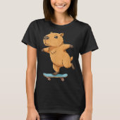 Funny Capybara Skater Skateboard Ballerina Zoo Boy T-shirt (Voorkant)