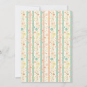 Funny Capybara Striped Personalized Baby Shower Kaart (Achterkant)