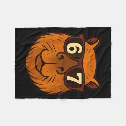 Funny Capybara Sungles 67 Six Seven Meme  Fleece Deken (Voorkant (Horizontaal))