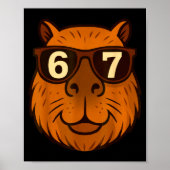Funny Capybara Sungles 67 Six Seven Meme  Poster (Voorkant)