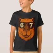 Funny Capybara Sungles 67 Six Seven Meme  T-shirt (Voorkant)