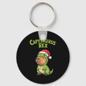 Funny Capybara T-rex Costume Christmas Kids Boys Sleutelhanger (Voorkant)