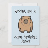 Funny Capybara Verjaardag Kaart (Voorkant)