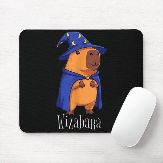 Funny Capybara Wizard Costume Wizabara Graphic Kid Muismat (Met muis)