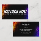 Funny Car AC Repair slogans visitekaartjes (Voorkant / Achterkant)