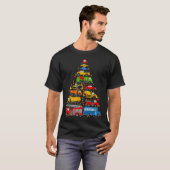 Funny Car Christmas Tree Xmas Light Boys Kids Todd T-shirt (Voorkant volledig)