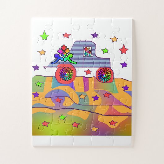 FUNNY CAR EASY KINDER PUZZLE LEGPUZZEL (Verticaal)