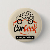 Funny Car Geek Button (Voorkant)