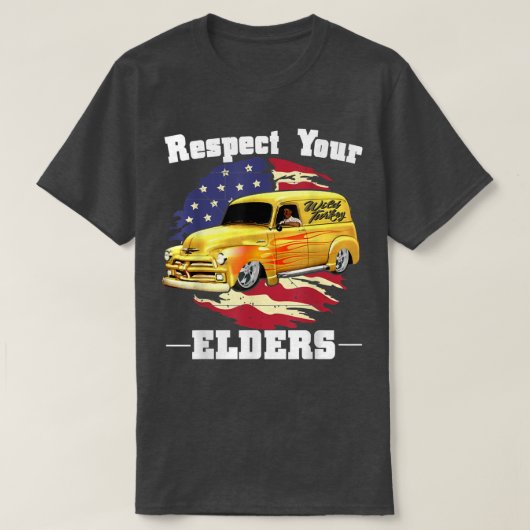 Funny Car Guy - Eerbiedig uw klassieke panel T-shirt (Design voorkant)