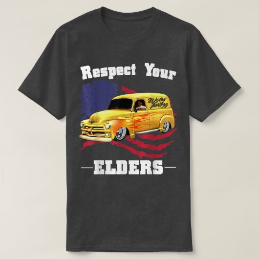 Funny Car Guy - Eerbiedig uw klassieke panel T-shirt (Design voorkant)