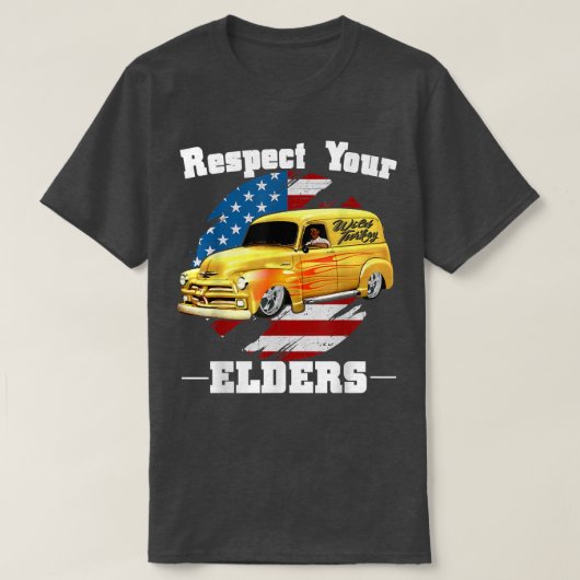 Funny Car Guy - Eerbiedig uw klassieke panel T-shirt (Design voorkant)