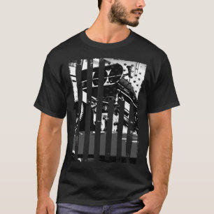 Funny Car Guy Gift - Horsepower American Flag Musc T-shirt
