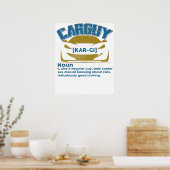Funny Car Guy T-shirt Cadeau Car Guy Definitie Poster (Keuken)