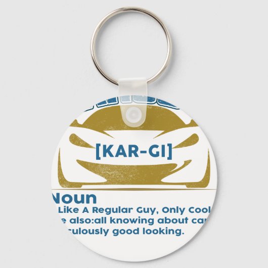 Funny Car Guy T-shirt Cadeau Car Guy Definitie Sleutelhanger (Voorkant)