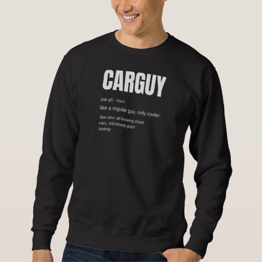 Funny Car Guy T Shirt Guy Definition Raglan (Voorkant)