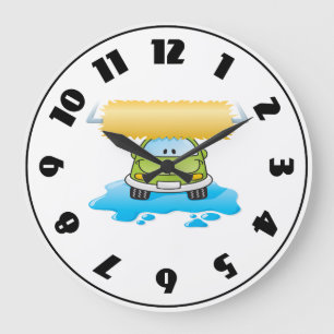 Funny Car In A Car Wash Clock Grote Klok