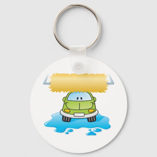 Funny Car In A Car Wash Keychain (Voorkant)