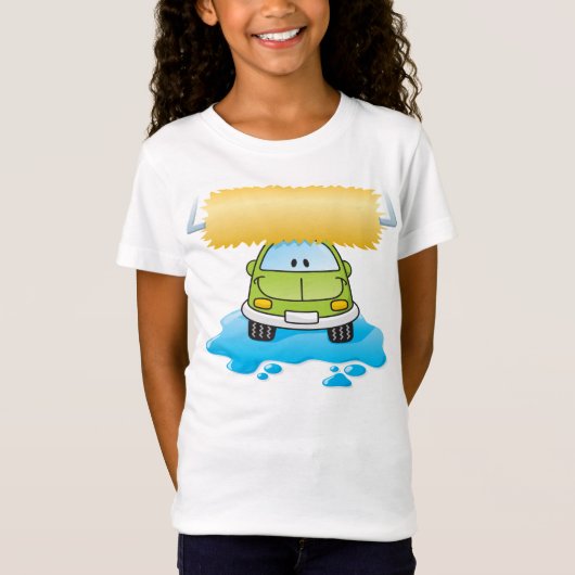 Funny car in een auto was een meisje met T-shirt (Voorkant)