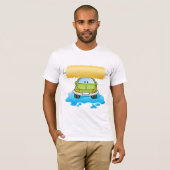 Funny car in een auto was Mannen T-shirt (Voorkant volledig)