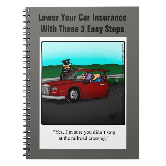 Funny Car Insurance Humor Notitieboek (Voorkant)