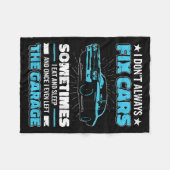 Funny Car Mechanic Design for Men Automobile Mecha Fleece Deken (Voorkant (Horizontaal))