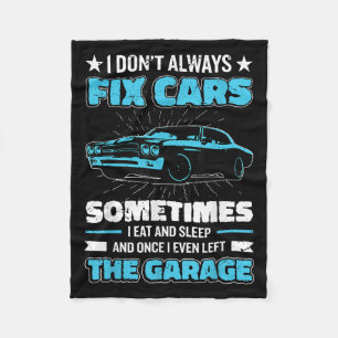 Funny Car Mechanic Design for Men Automobile Mecha Fleece Deken